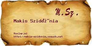 Makis Szidónia névjegykártya